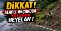 ALAPLI -AKÇAKOCA YOLUNDA HEYELAN !