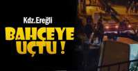 KAMYONET BAHÇEYE UÇTU !