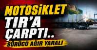 TERSANE KAVŞAĞINDA KAZA ; AĞIR YARALI !