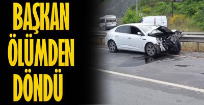 BAŞKAN PLAJLAR BÖLGESİNDE KAZA GEÇİRDİ !