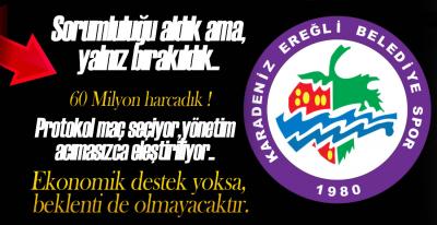 EREĞLİ BELEDİYESPOR YÖNETİMİNDEN FLAŞ AÇIKLAMALAR