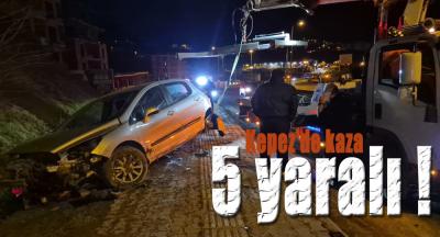 EREĞLİ\'DEKİ KAZADA 5 KİŞİ YARALANDI !