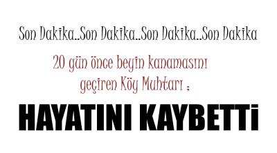 KÖY MUHTARI HAYATINI KAYBETTİ..