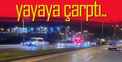 OTOBÜSTEN İNDİ OTOMOBİL ÇARPTI !