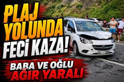 PLAJLAR BÖLGESİNDE FECİ KAZA !
