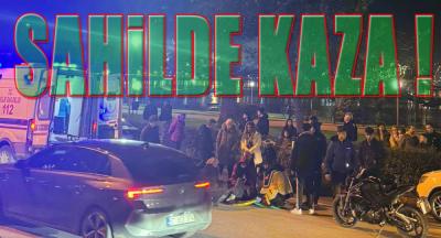 SAHİL YOLUNDA KAZA !