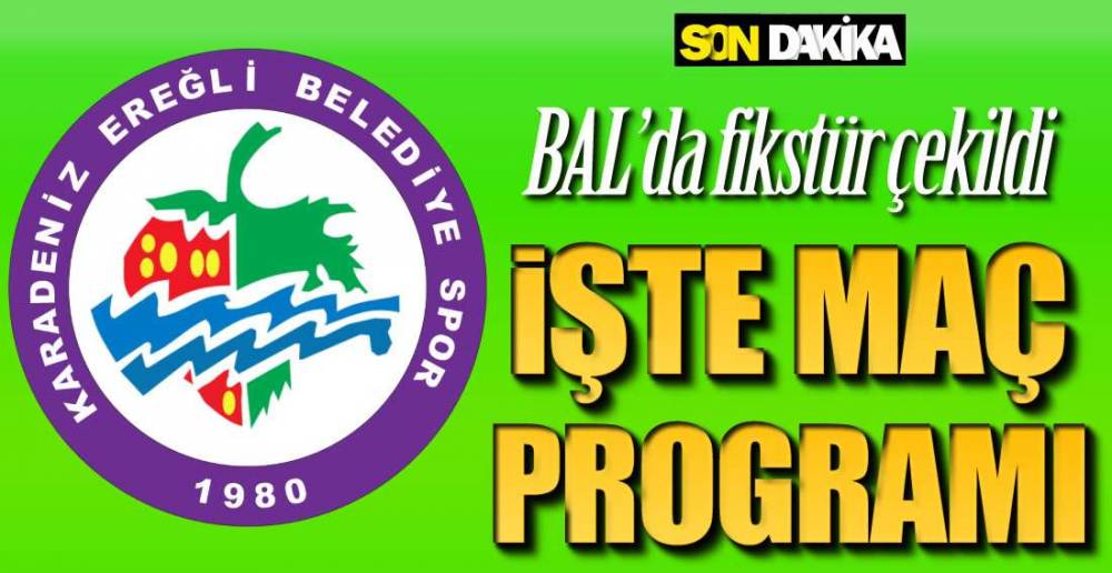 EREĞLİ BELEDİYESPOR\'UN FİKSTÜRÜ BELLİ OLDU