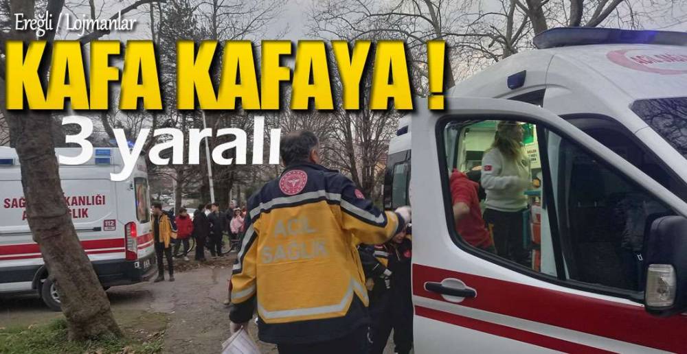 EREĞLİ\'DE İKİ MOTOSİKLET KAFA KAFAYA ÇARPIŞTI !