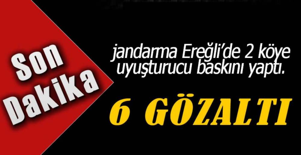 EREĞLİ'DE UYUŞTURUCU OPERASYONU