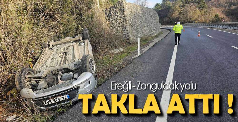 EREĞLİ ZONGULDAK YOLUNDA KAZA