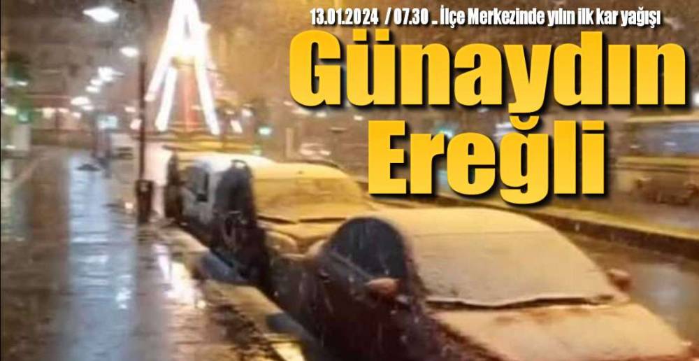 İLÇE MERKEZİNDE YILIN İLK KAR YAĞIŞI