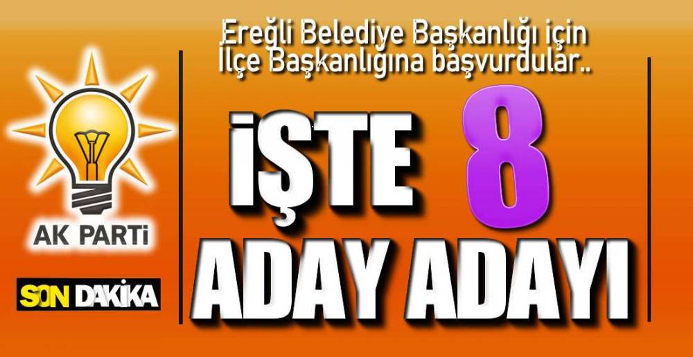 İŞTE AK PARTİNİN EREĞLİ İÇİN 8 ADAY ADAYI