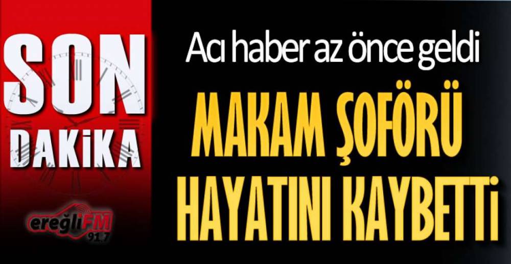 MAKAM ŞOFÖRÜ KAZADA HAYATINI KAYBETTİ