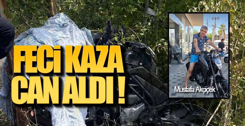 MOTOSİKLET KAZASI; 1 ÖLÜ