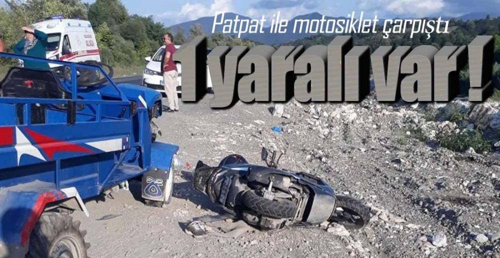 PATPAT MOTOSİKLET İLE ÇARPIŞTI !