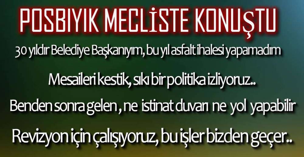 POSBIYIK\'TAN FLAŞ AÇIKLAMALAR