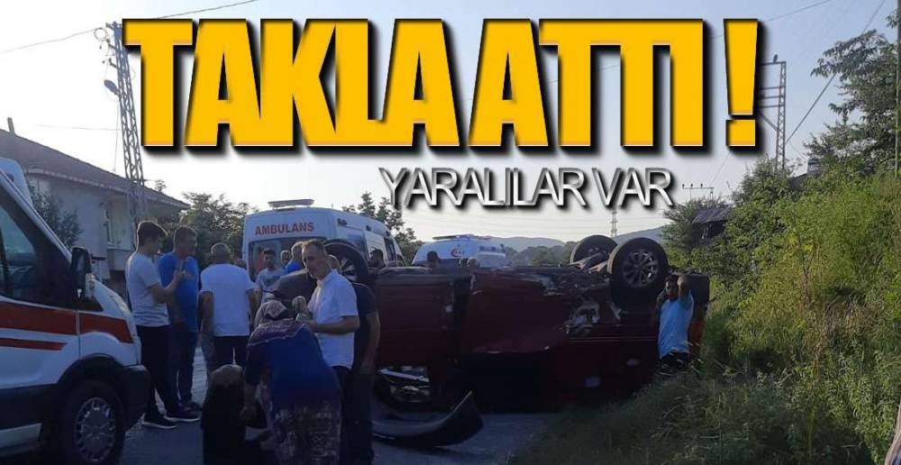 TİCARİ KAMYONET TAKLA ATTI !