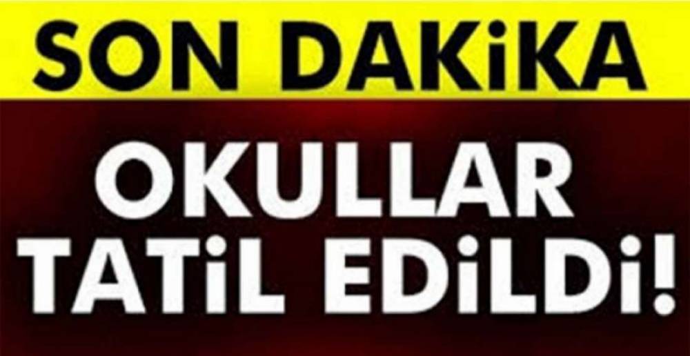 VALİLİK AZ ÖNCE DUYURDU !