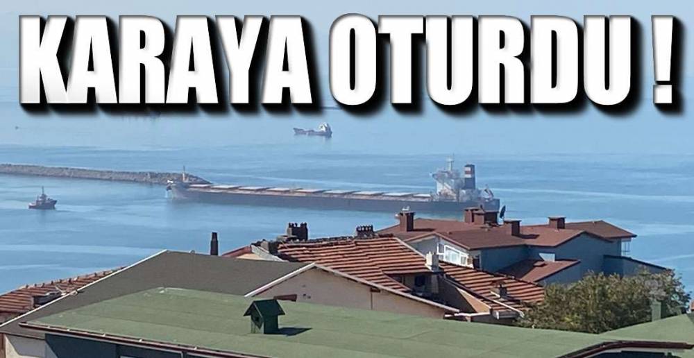 YÜK GEMİSİ EREĞLİ\'DE KARAYA OTURDU