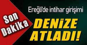 ERDEMİR OFİS YANINDA DENİZE ATLADI !