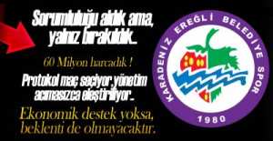 EREĞLİ BELEDİYESPOR YÖNETİMİNDEN FLAŞ AÇIKLAMALAR