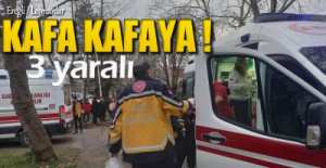 EREĞLİ\'DE İKİ MOTOSİKLET KAFA KAFAYA ÇARPIŞTI !