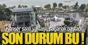 KONSER SAATİ YAKLAŞTI,SAĞANAK YAĞIŞ BAŞLADI !