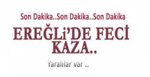 TIR İLE OTOMOBİL ÇARPIŞTI; KAZA YERİNDEN İLK FOTOĞRAFLAR !