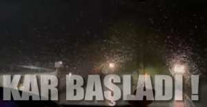 ZONGULDAK YOLUNDA KAR YAĞIŞI BAŞLADI