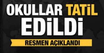 CUMA GÜNÜ OKULLAR TATİL !