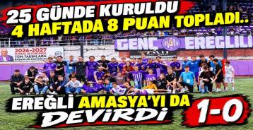 EREĞLİ AMASYA\'YI TEK GOLLE GEÇTİ : 1-0