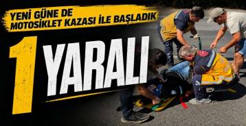 KIŞLA\'DA MOTOSİKLET KAZASI