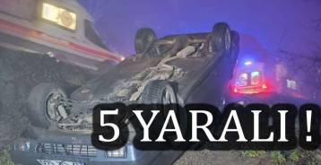 KÖY YOLUNDA KAZA ; 5 YARALI !