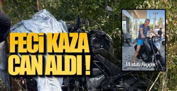 MOTOSİKLET KAZASI; 1 ÖLÜ