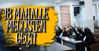 21 MAHALLENİN İMAR REVİZYONU GEÇTİ !