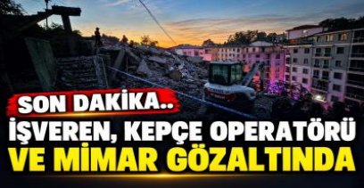 BİNA ÇÖKTÜ, 3 KİŞİ GÖZALTINA ALINDI !