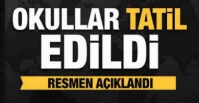 CUMA GÜNÜ OKULLAR TATİL !