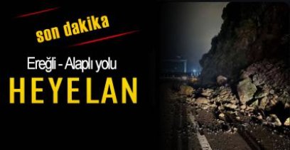 EREĞLİ -ALAPLI YOLUNDA HEYELAN