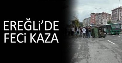 EREĞLİ GİRİŞİNDE TAKLA ATTI !