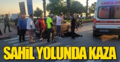 EREĞLİ SAHİL YOLUNDA KAZA !