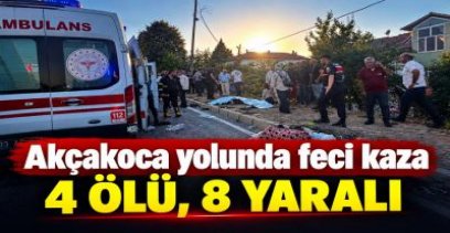 FECİ KAZA ; 4 ÖLÜ 8 YARALI !