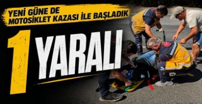KIŞLA\'DA MOTOSİKLET KAZASI