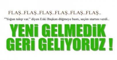 SEÇİM İÇİN DÜĞMEYE BASTI, İLK AÇIKLAMASINI YAPTI !