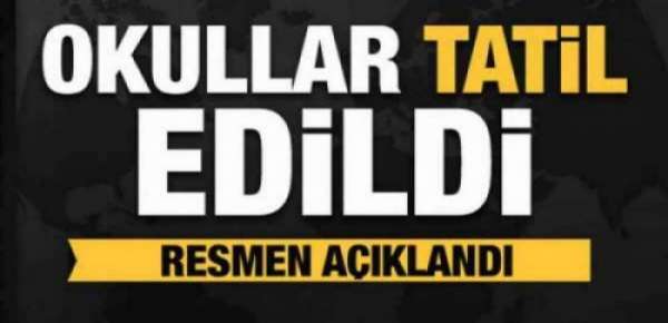 CUMA GÜNÜ OKULLAR TATİL !