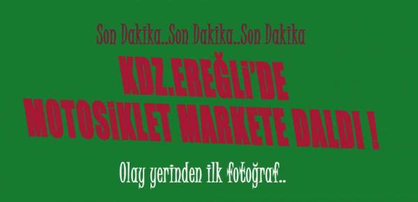MOTOSİKLET MARKETE DALDI , MÜŞTERİLER PANİK YAŞADI !